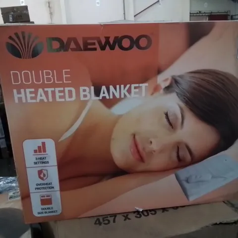 BOXED DAEWOO DOUBLE HEATED BLANKET 