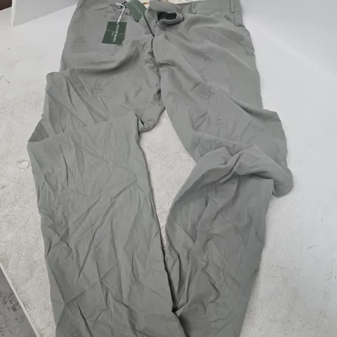 OLIVER BROWN LONDON PLEATED TROUSERS – LIGHT SAGE, UK 38