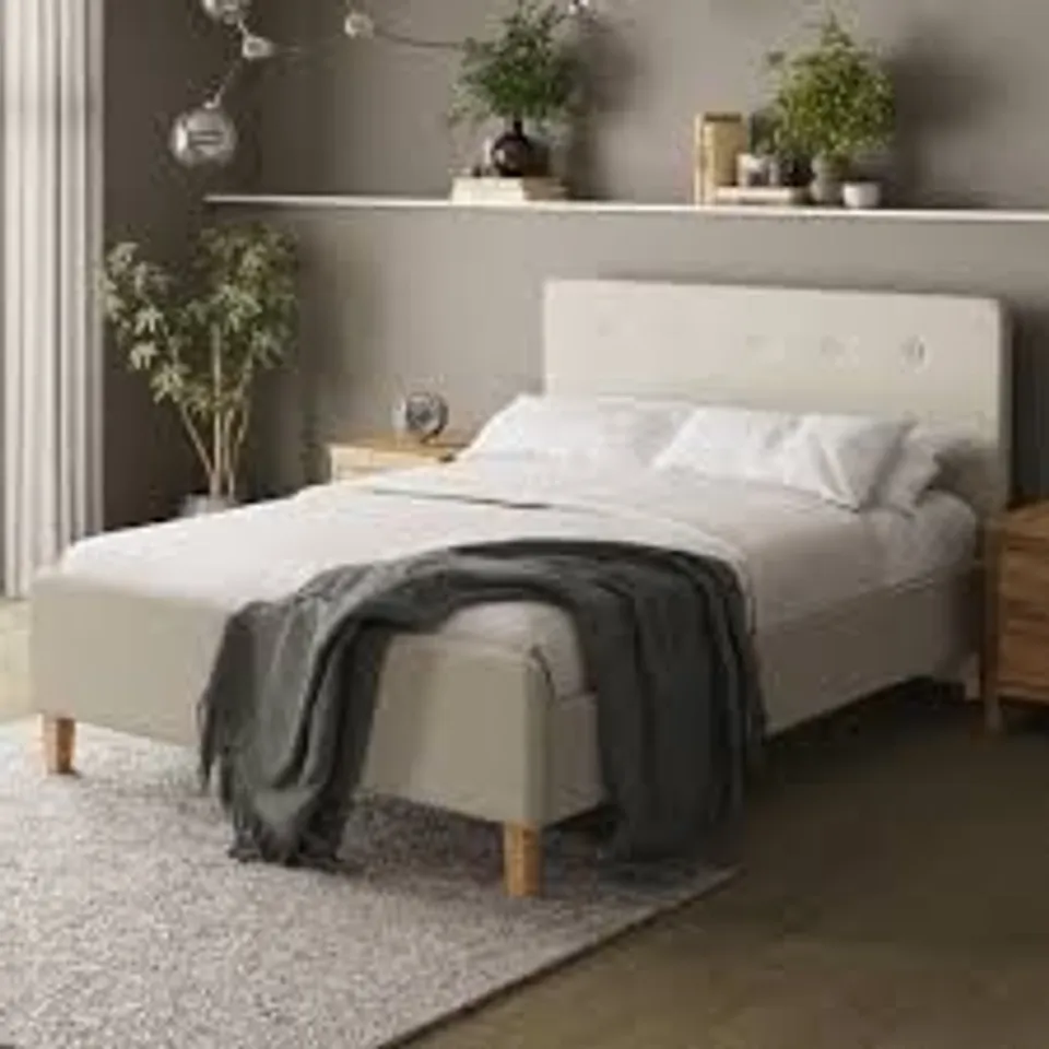 BOXED GFW ASHBOURNE DOUBLE NATURAL BED FRAME (3 BOXES)