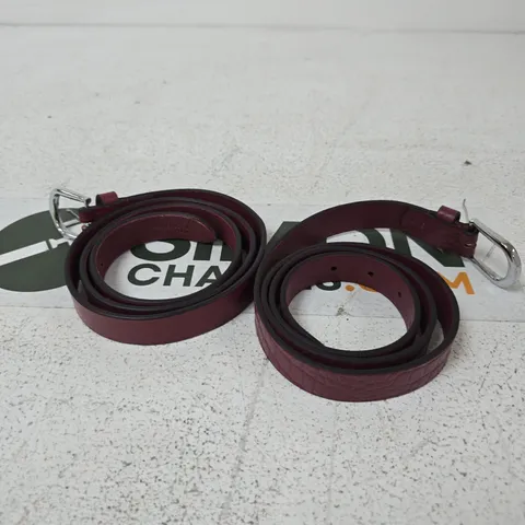 & MAISI LEATHER BELT DUO - SIZE UNSPECIFIED