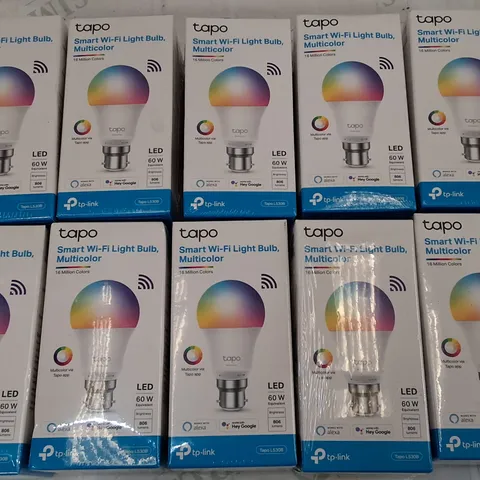 LOT OF 10 SEALED TAPO SMART WI-FI MULTICOLOURED SMART BULBS