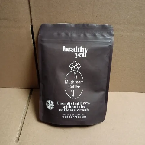 HEALTHY YETI MUSHROOM COFFEE (WITH 1000MG LIONS MANE MUSHROOM) – 90G, MADE IN THE UK