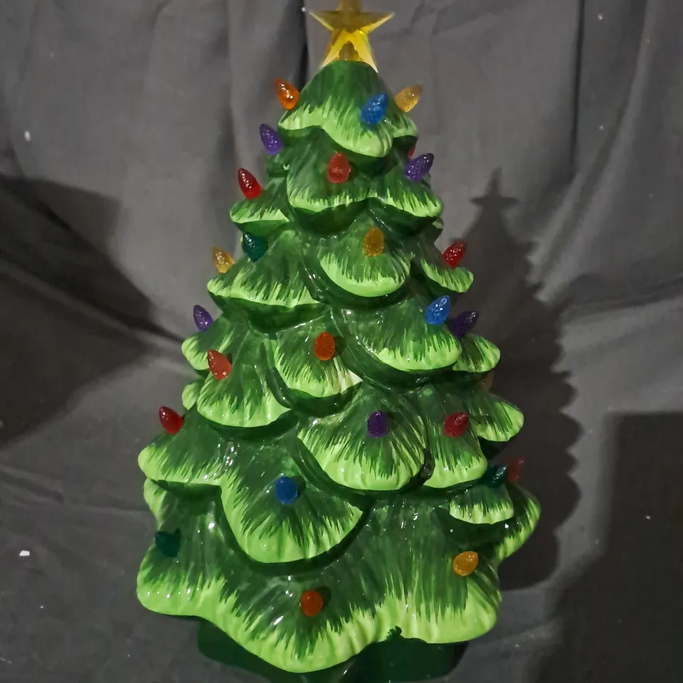 DECORATIVE FESTIVE LIGHT-UP TREE ORNAMENT