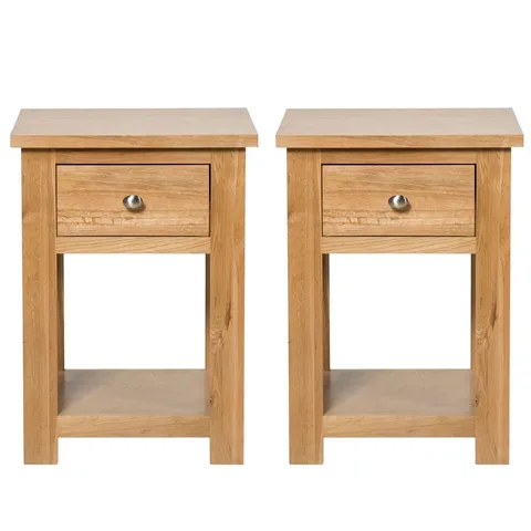 BOXED FARRIS SOLID WOOD END TABLE - NATURAL OAK (1 BOX)