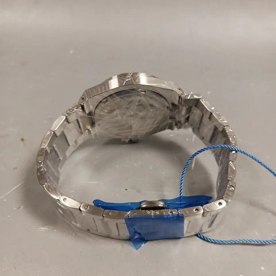 MENS BERNARD REINHARDT WATCH – BLACK DIAL – 316 STAINLESS STEEL CASE & STRAP – SWISS MOVEMENT