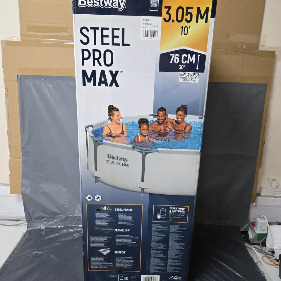 BOXED BESTWAY 10FT STEEL PRO MAX POOL - COLLECTION ONLY