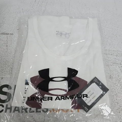 UNDER ARMOUR WHITE T-SHIRT, UK M