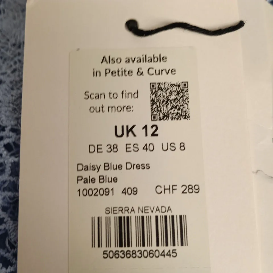 PHASE EIGHT DAISY BLUE DRESS – PALE BLUE LACE, UK 12
