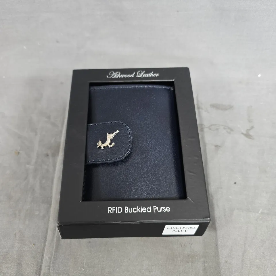 ASHWOOD LEATHER RFID BUCKLED PURSE 