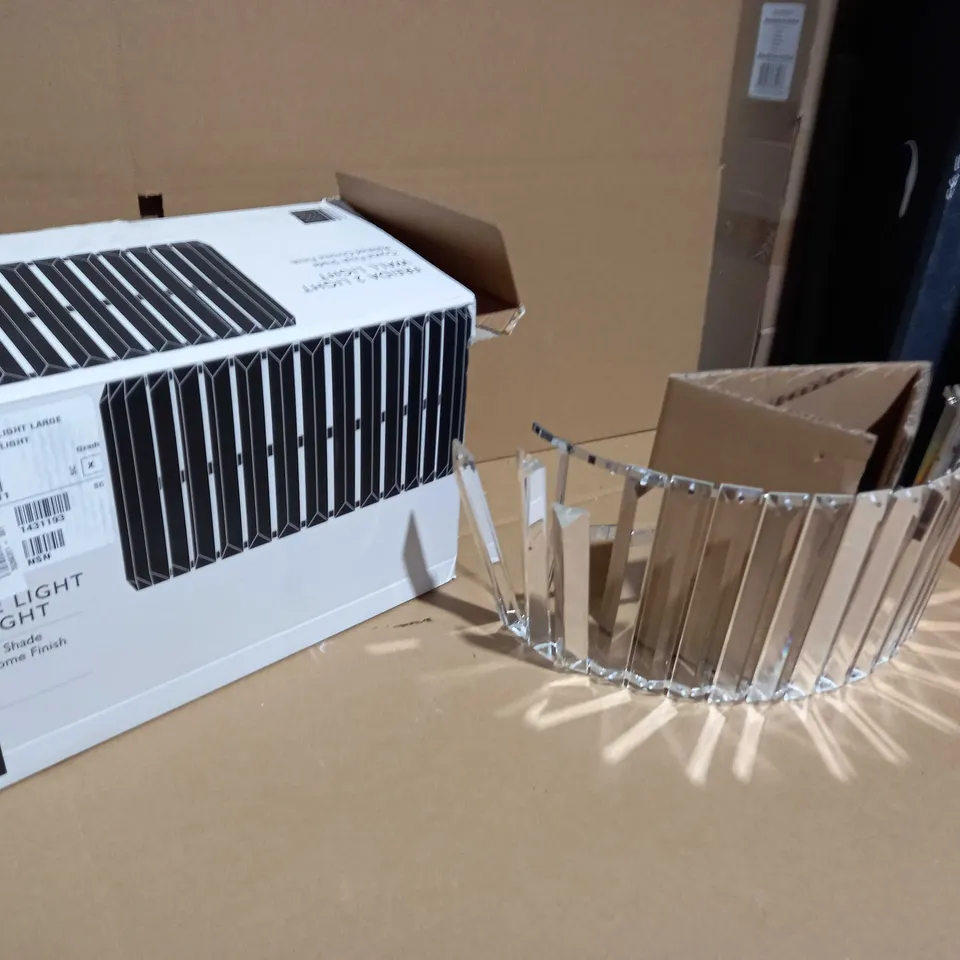 BOXED JOHN LEWIS POLISHED CHROME FREIDA 2 LIGHT WALL LIGHT