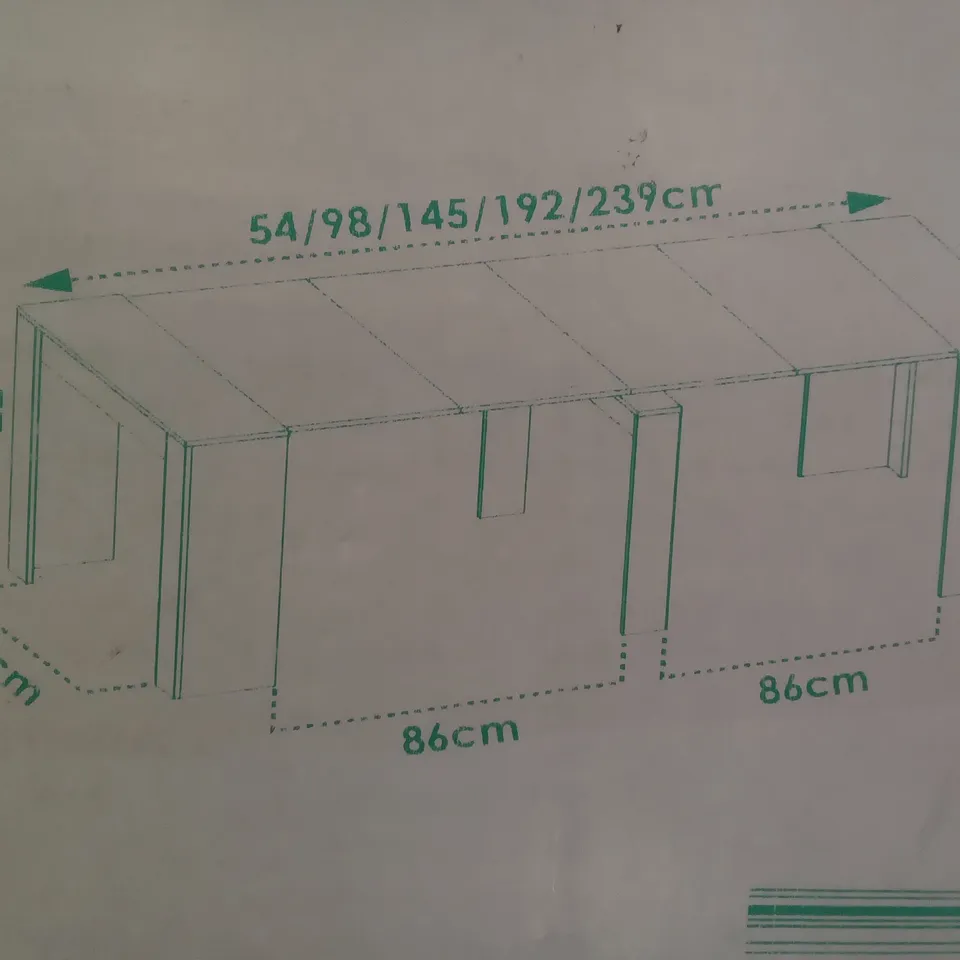 BOXED AMABILIA EXTENDABLE DINING TABLE - GREY OAK