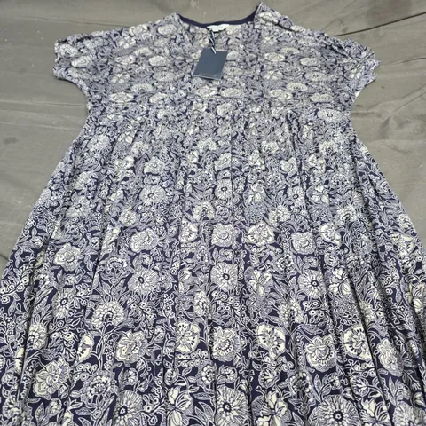 JOULES NIA NAVY FLORAL DRESS - SIZE 14/16