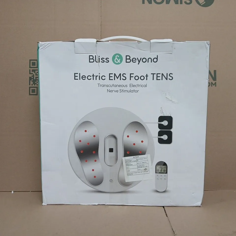 BOXED BLISS & BEYOND ELECTRIC EMS FOOT TENS MASSAGER