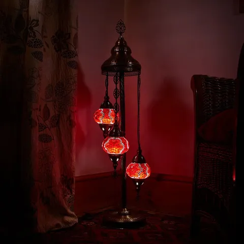 BOXED MARQUAND 102CM BLACK LIGHTING FLOOR LAMP SET
