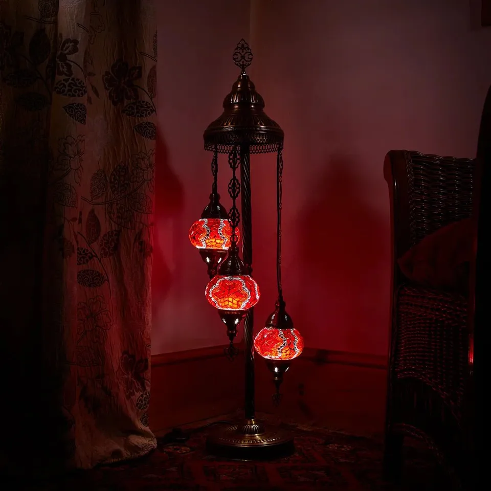 BOXED MARQUAND 102CM BLACK LIGHTING FLOOR LAMP SET