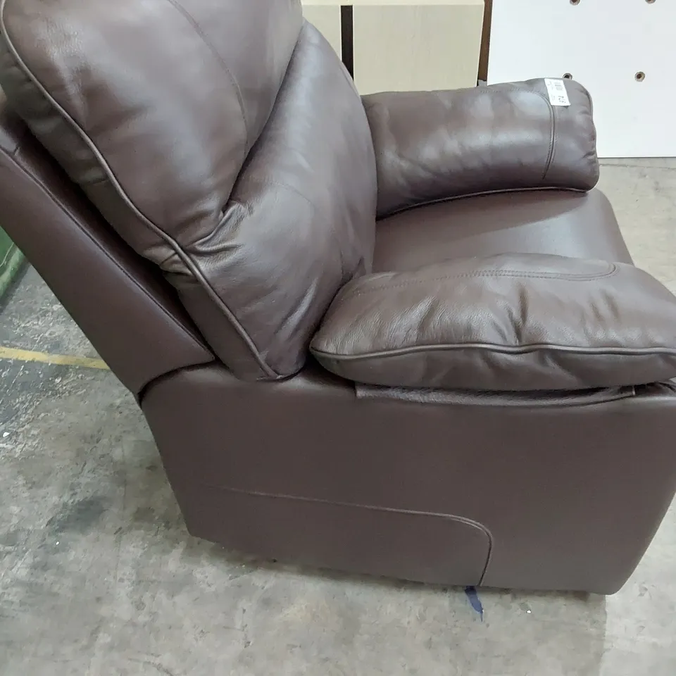 QUALITY BRITISH DESIGNER G PLAN HENLEY EASY CHAIR CAPRI CHOCOLATE LEATHER 
