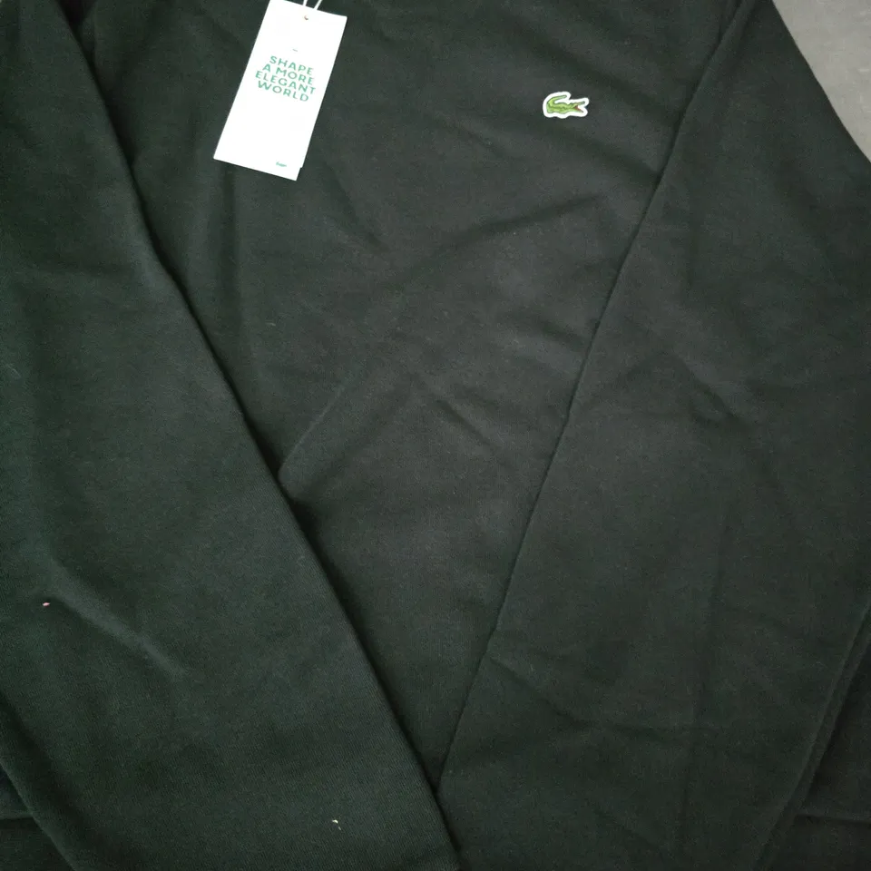 LACOSTE LONG SLEEVE JUMPER IN BLACK SIZE 36