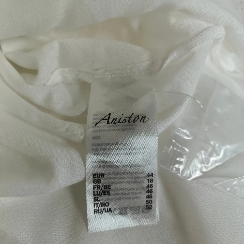 ANISTON WHITE TUNIC TOP, WOMEN’S, UK 18 (EU 44)