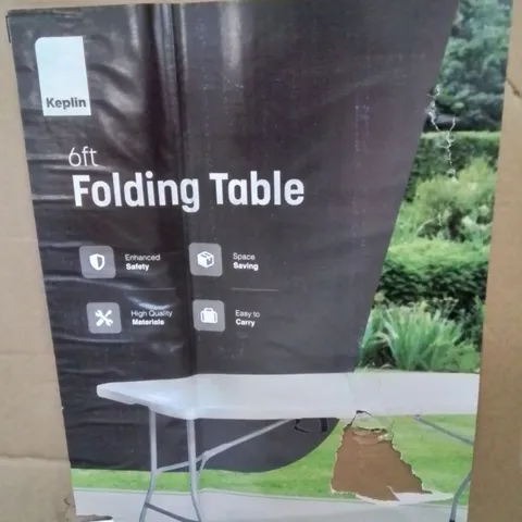 BOXED KEPLIN 6FT FOLDING TABLE