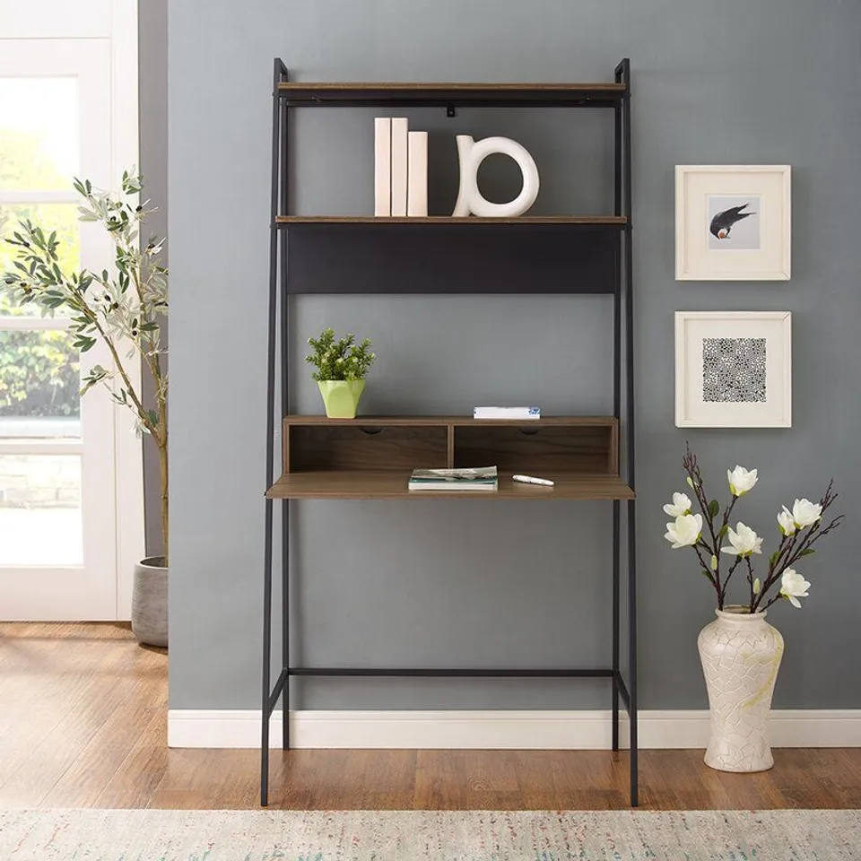 BOXED WALBURG LADDER DESK - MOCHA