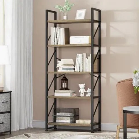 BOXED INDUSTRIAL BOOKCASE, CORNER SHELF UNIT
