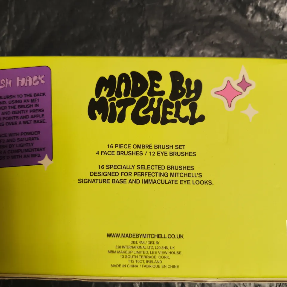 SEALED MADE BY MITCHELL 16-PIECE OMBRE EDITION MAKEUP BRUSH SET