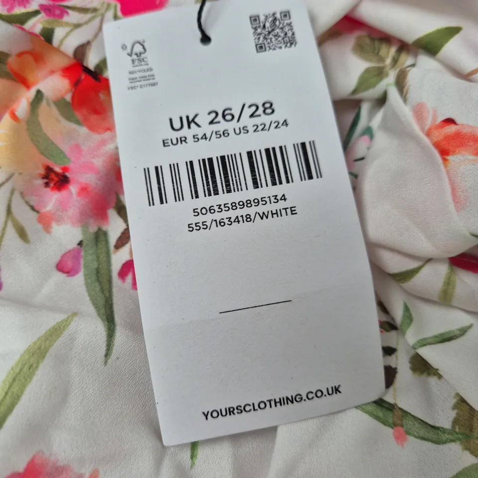 YOURS CLOTHING LONDON FLORAL MAXI DRESS – UK 26/28 (EUR 54/56 US 22/24)