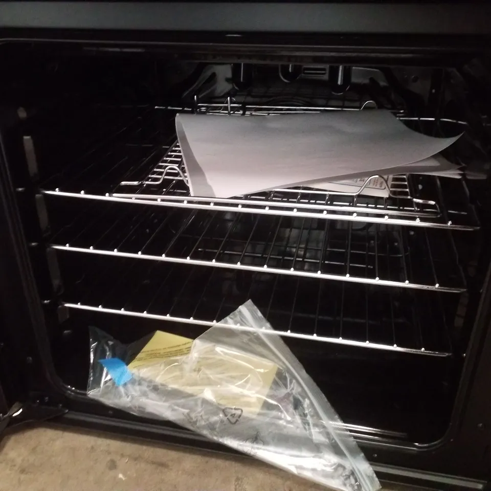 SWAN SX16730B 60CM ELECTRIC DOUBLE OVEN CERAMIC HOB COOKER - BLACK