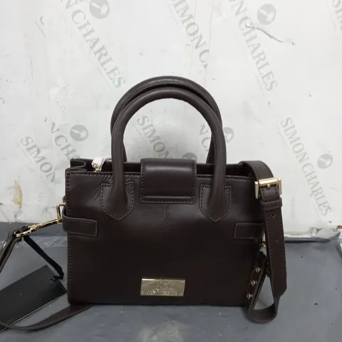 BROWN JULIAN MACDONALD FAUX LEATHER HANDBAG
