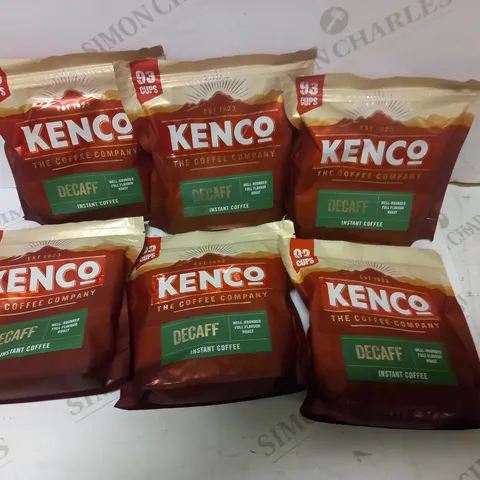 BOX OF 6 KENCO DECAFF INSTANT COFFEE PACKS - (6x150g)