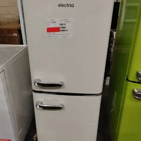ELECTRIQ 153 LITRE 60/40 RETRO FREESTANDING FRIDGE FREEZER - CREAM TOTAL NO FROST