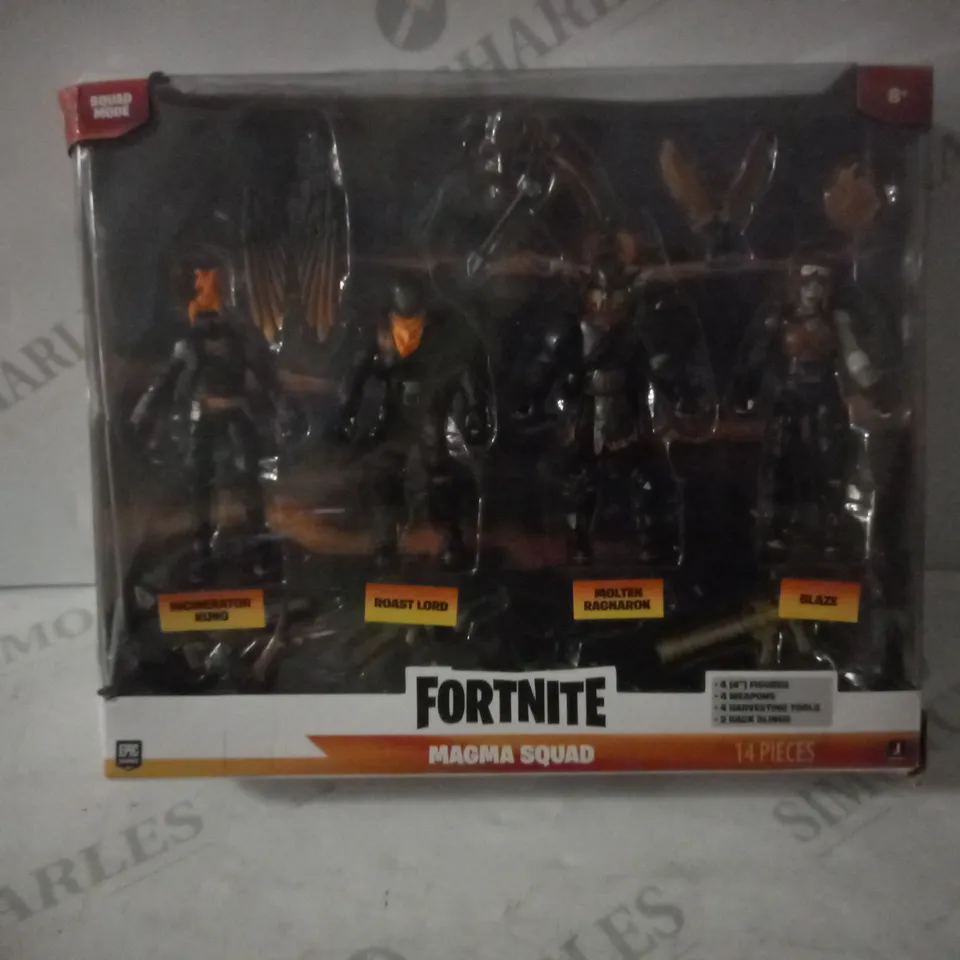 BOXED FORTNITE SQUAD MODE MOLTEN LEGENDS FIGURES RRP £35