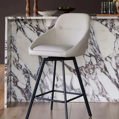 BOXED DANETTI LOTTIE MOCHA FABRIC BAR STOOL