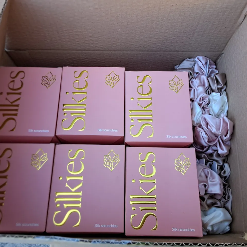 LOT OF APPROXIMATELY 20 BOXED SILKIES SILKIES SCRUNCHIES
