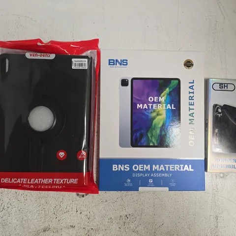 APPROXIMATELY 10 ASSORTED HOUSEHOLD ITEMS TO INCLUDE SCREEN PROTECTORS AND PROTECTIVE CASES FOR VARIOUS MODELS