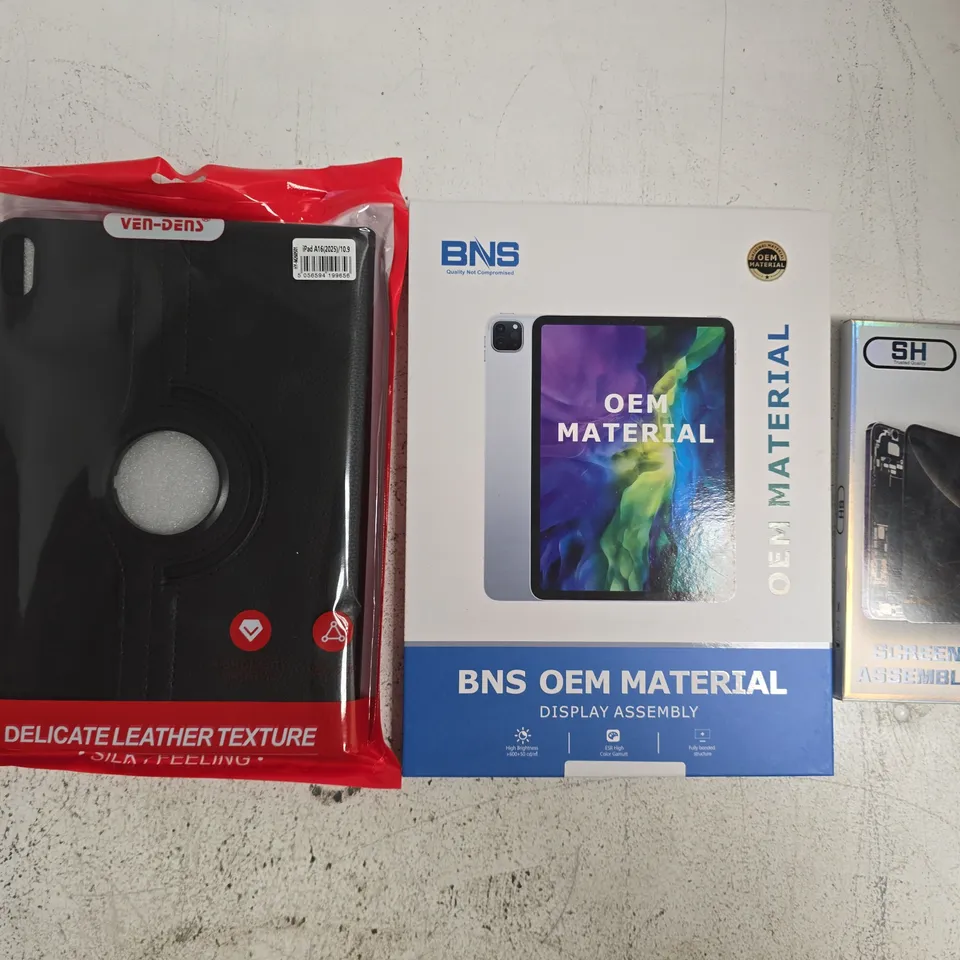 APPROXIMATELY 10 ASSORTED HOUSEHOLD ITEMS TO INCLUDE SCREEN PROTECTORS AND PROTECTIVE CASES FOR VARIOUS MODELS