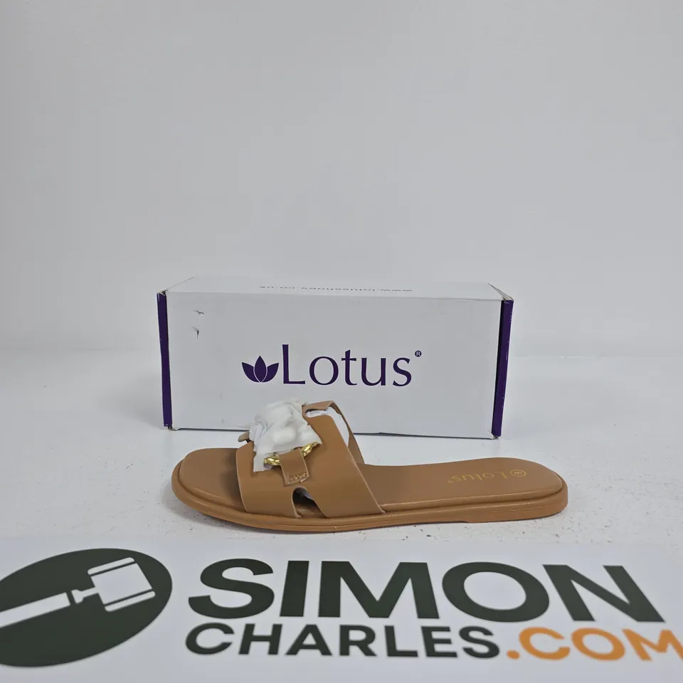 LOTUS WOMEN'S SLIP-ON SANDALS – TAN SIZE 6