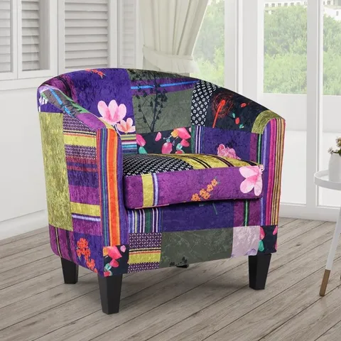 BOXED TRICIA TUB CHAIR PATCHWORK - ANNA ORIGINAL (1 BOX)