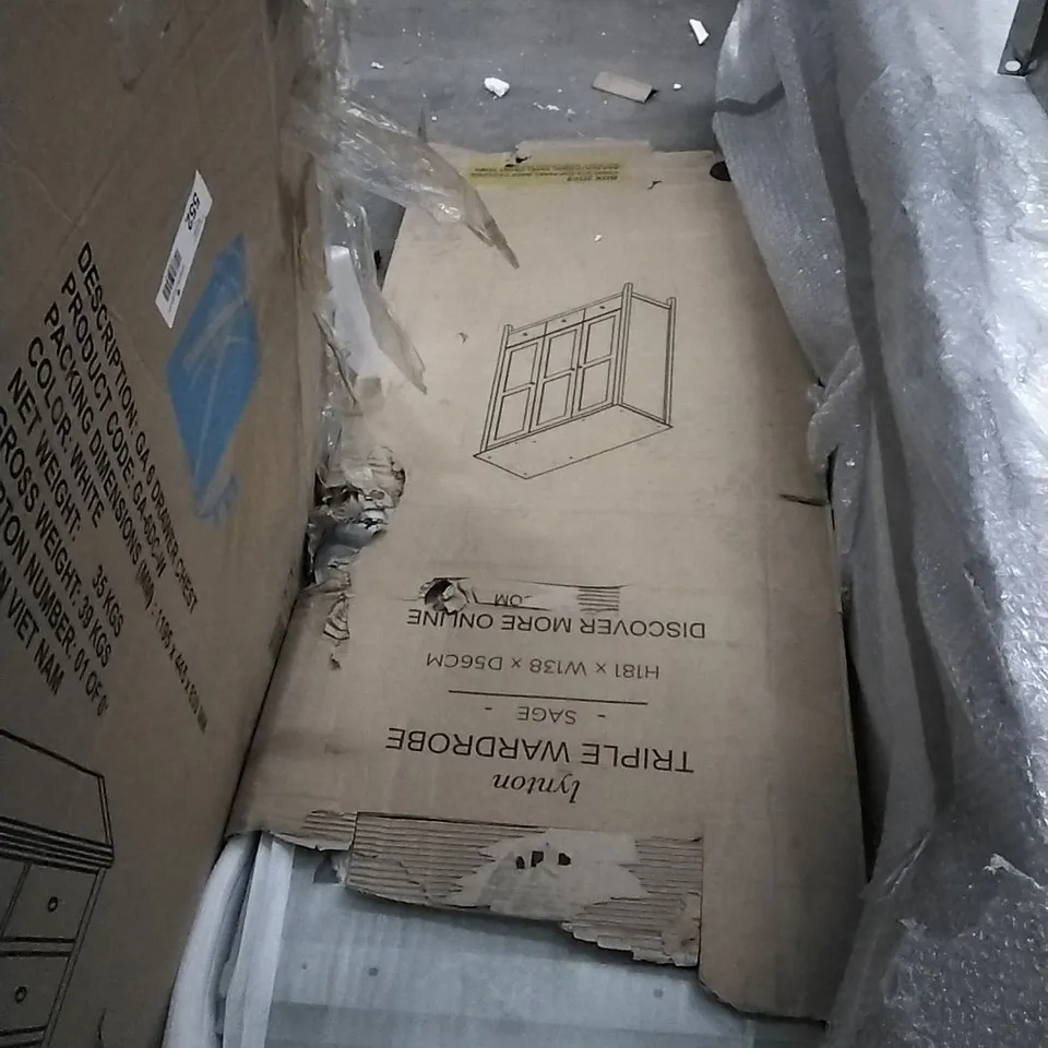 BOXED LYNTON TRIPLE WARDROBE (PARTS) 