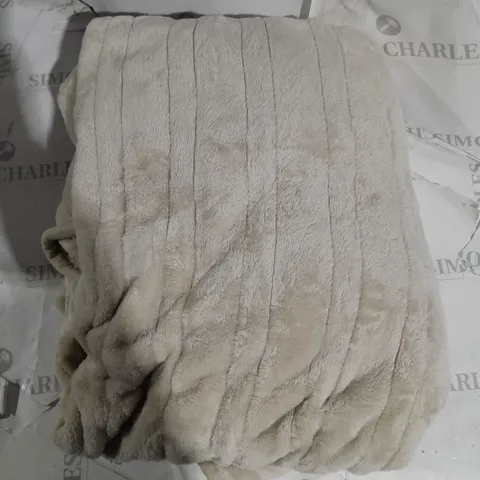 COZEE HOME VELVETSOFT HEATED THROW IN STONE