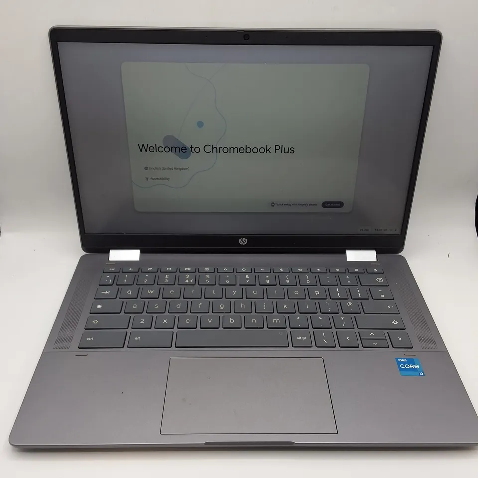 UNBOXED HP CHROMEBOOK PLUS X360 INTEL CORE I3 LAPTOP IN SILVER - 14B-CD0003NA