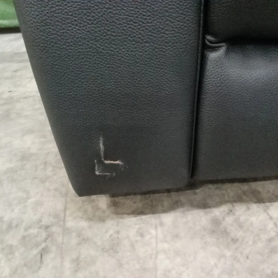 EDISON 3 SEATER LUXURY FAUX LEATHER MANUAL RECLINER SOFA RRP £799