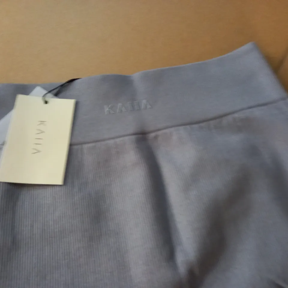 KAIIA GREY RIB SEAMLESS LEGGINGS - M