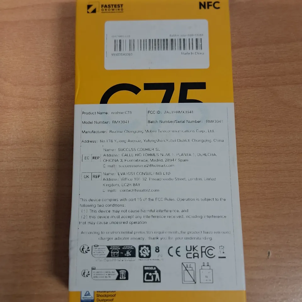 BOXED REALME C75 8GB / 128GB IN LIGHTNING GOLD - RMX3941