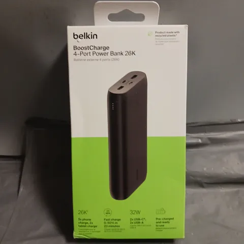 BOXED BELKIN BOOSTCHARGE 4 PORT POWER BANK 26K