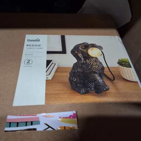 BOXED DUNELM REGGIE TABLE LAMP β BLACK