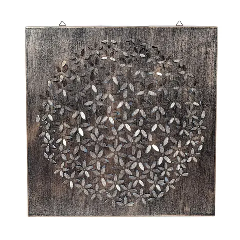 GARDEN STORIES OUTDOOR METAL WALL ART SOLAR LIGHT BOXED
