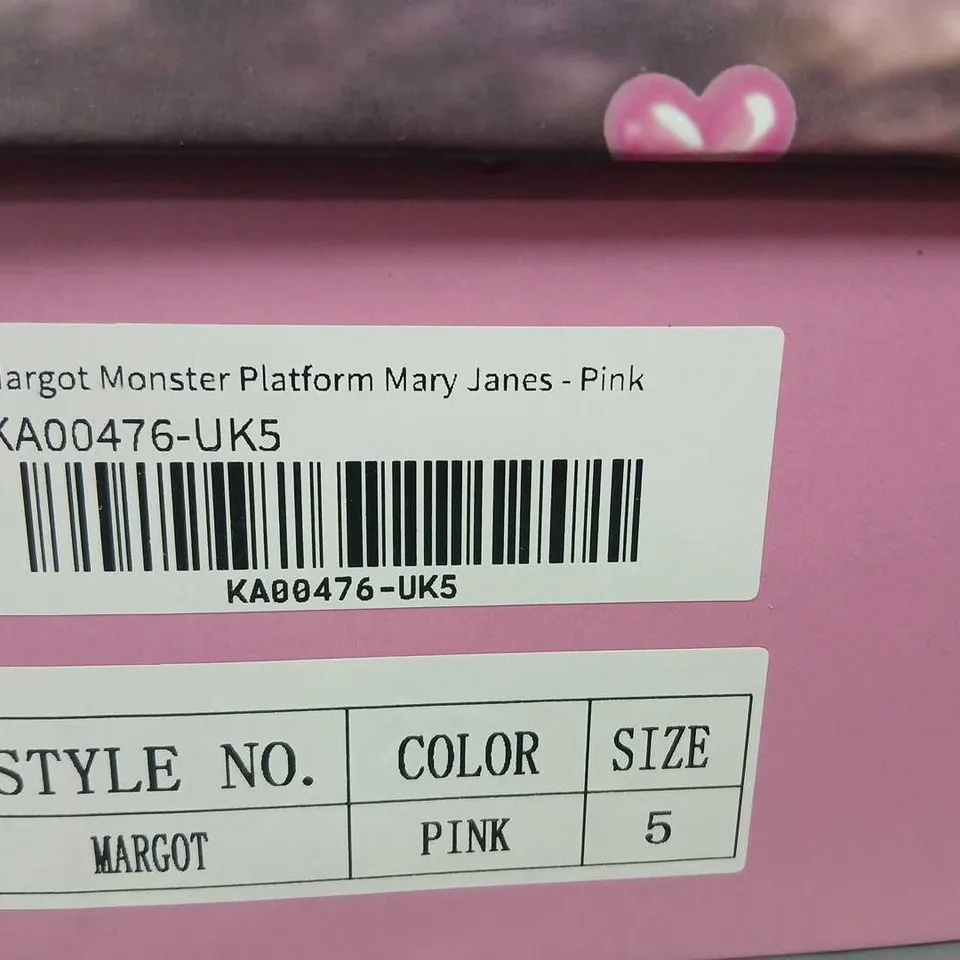 KOI MARGOT MONSTER PLATFORM MARY JANES - PINK, UK5 