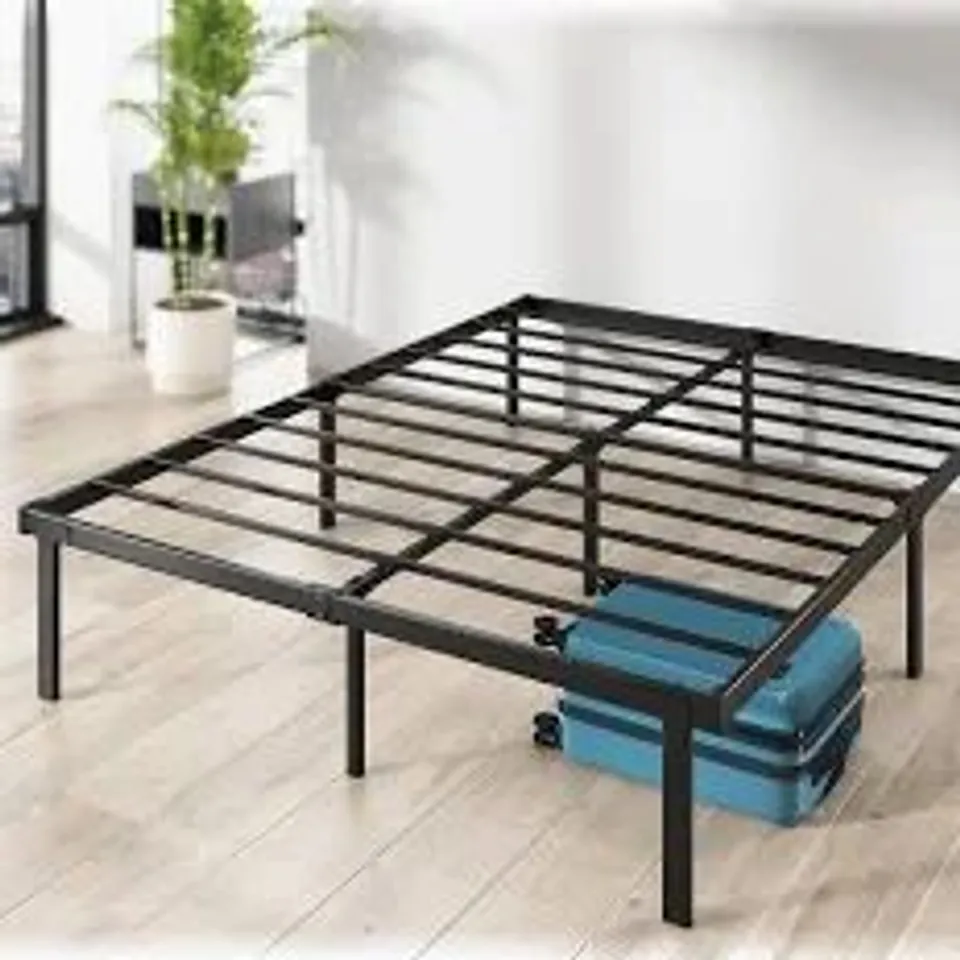 BOXED BED FRAME//SIZE: DOUBLE - BLACK (1 BOX)