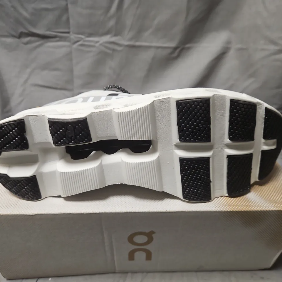 ON RUNNING CLOUDMONSTER SHOES – WHITE/BLACK, MEN'S US 8.5 (EU 42) – BOXED